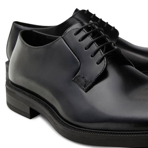 Black Leather Blucher Shoes - BrandAlley