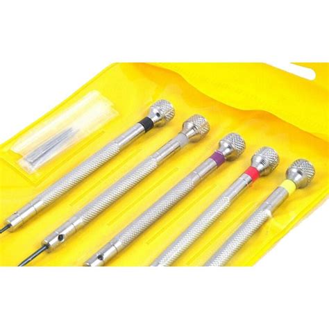 5 Piece Precision Flat Blade Slotted Screwdriver Set For Watch Repair ...