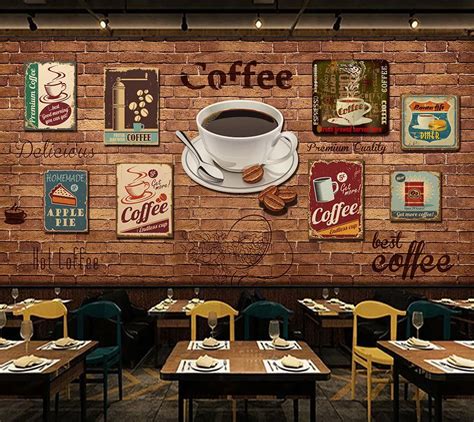 Bacaz 3d Bricks Wallpaper Mural For Coffee Cafe Restaurant Tv ...