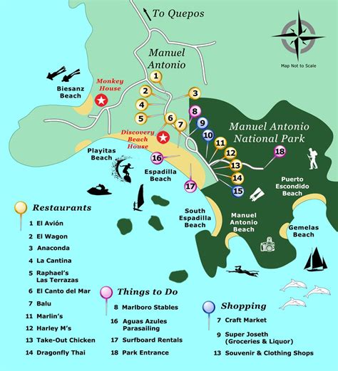 Manuel Antonio National Park Map - Package Costa Rica