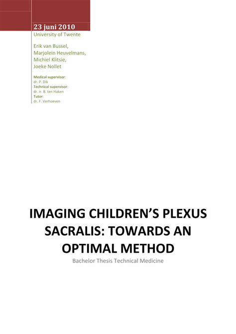 (PDF) Imaging Children’s plexus sacralis: Towards an optimal method ...