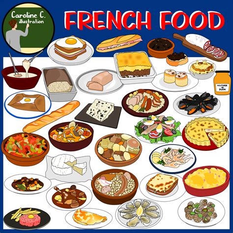 French Food Clip Art | French food, Clip art, Food clips