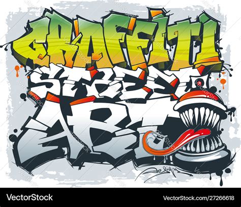 Street art concept graffiti style Royalty Free Vector Image