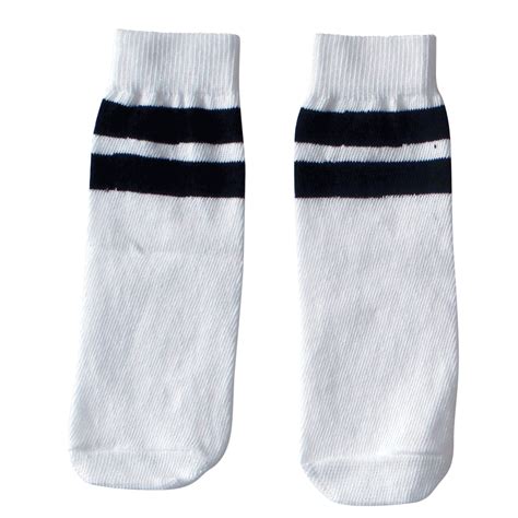 White/Black Tube Knee Socks