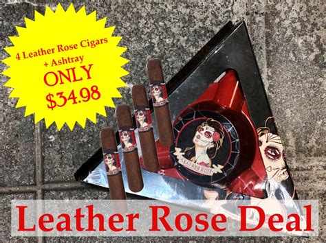 Leather Rose cigars Ashtray Deal (4 cigar) - Hiland's Cigars