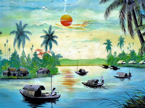 Vietnam landscape drawing free image download