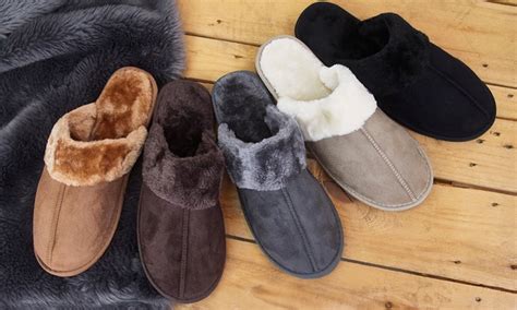 Men's Fleece Lined Slippers | Groupon