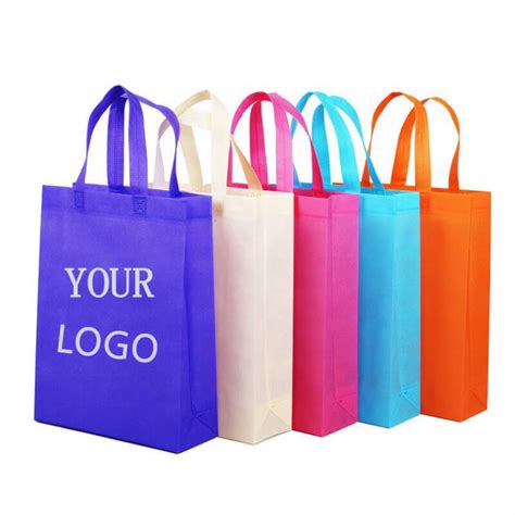 Custom Printed Logo Colorful Non Woven Reusable Shopping Tote Bag for ...