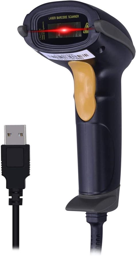 Barcode Reader Scanner,Symcode USB 1D Wired Laser Scan Handheld Bar ...