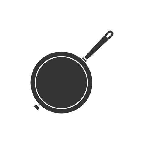 Frying pan icon with silhouette style 8044814 Vector Art at Vecteezy