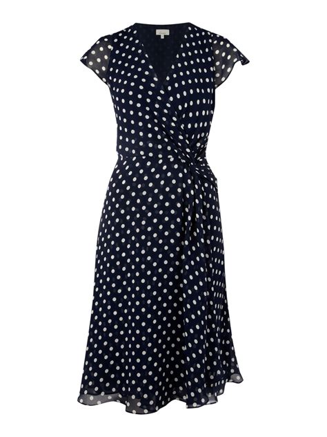 Linea Polka Dot Dress in Black (navy) | Lyst