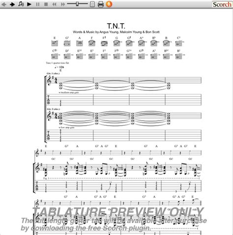 ACDC TNT Guitar Tab | GuitarInternational.com