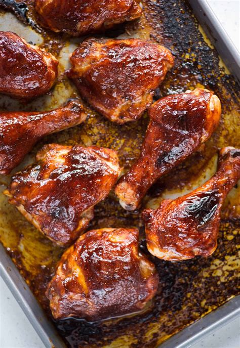 Sweet, smokey and perfectly Juicy, these Oven Baked BBQ Chicken has ...