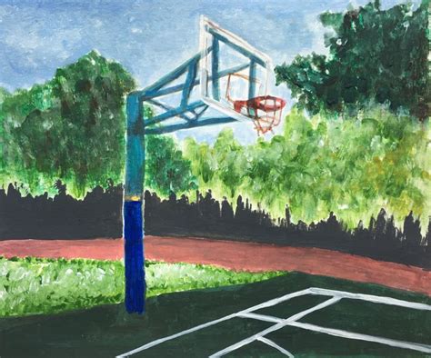 Basketball Court | Acrylic paint | By Melody Han Mingxiang