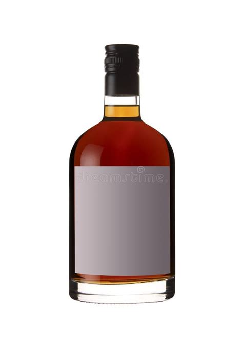 Red Liquor Bottle Isolated on White Stock Image - Image of shape ...