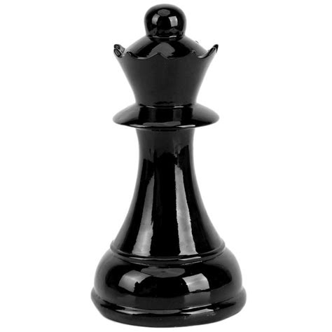 Black Resin Queen Chess Piece- 5.5x10.5 in.