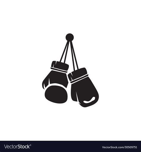 Boxing gloves logo icon design Royalty Free Vector Image