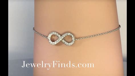 Estate Tiffany & Co. Diamond Infinity Bracelet Platinum - YouTube