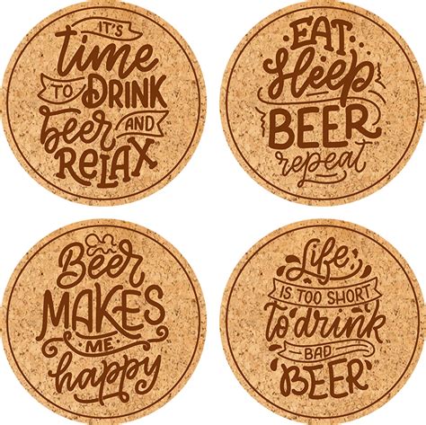 Different beer texts sayings coasters - TenStickers