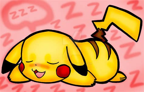 Pokemon: Sleeping Pikachu by LizDraws on DeviantArt