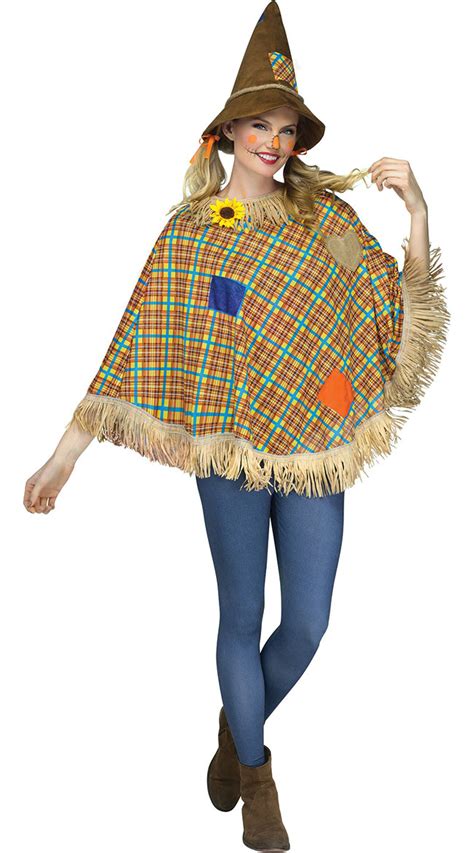 Sweet Scarecrow Poncho Costume, plaid scarecrow poncho costume - Yandy.com