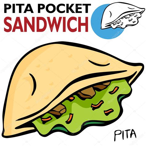 Pita Pocket Sandwich — Stock Vector © cteconsulting #4050702