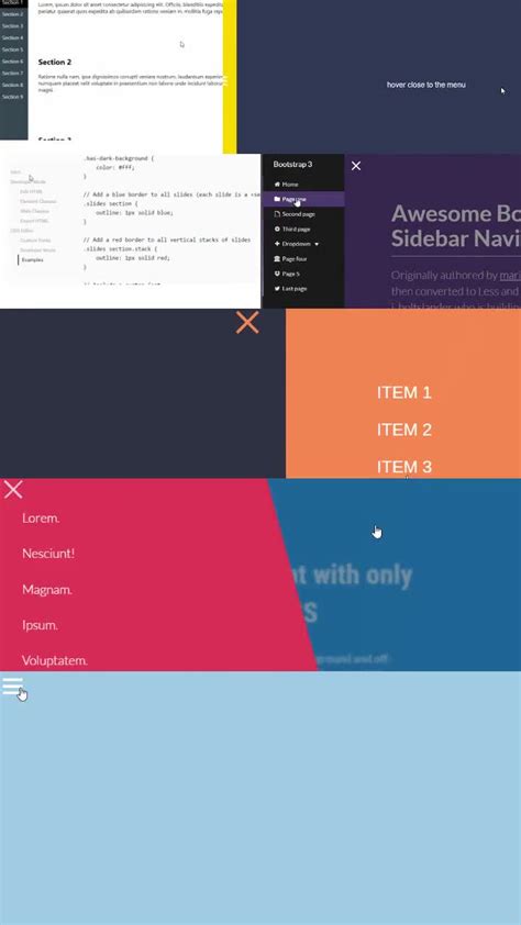 11 Sidebar Design Inspiration - HTML & CSS Snippets Ξ ℂ𝕠𝕕𝕖𝕄𝕪𝕌𝕀