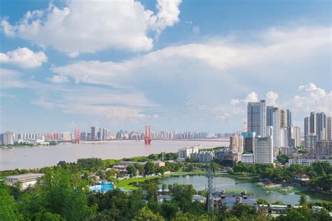 Wuhan City Skyline Scenery in Hubei, China Stock Photo - Image of ...