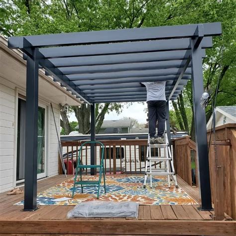 Yamba Metal Pergola with Canopy | Pergola canopy, Pergola, Metal pergola