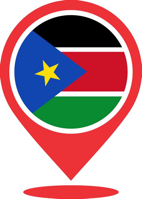 South Sudan flag pin map location PNG 22118054 PNG