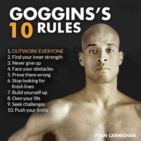 What's your favorite David Goggins Rule for Success? Tag him and leave ...