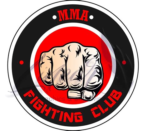 MMA Fighting Club Logo Clipart Vector Cut Cuttingvector Pdf | Etsy