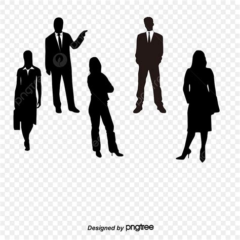 Business People Silhouette Vector Free | Oxynux.Org