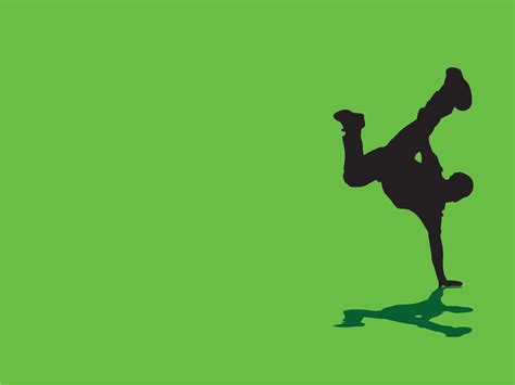 Hiphop Dance Powerpoint Templates - Green, Music, Sports Backgrounds