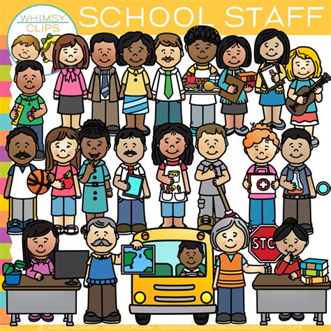 School Staff Clip Art Great for Worksheets and Activities | School ...