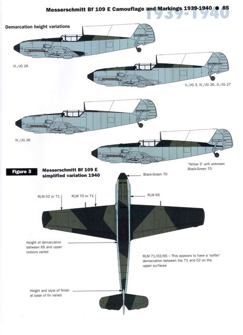 Asisbiz Art Messerschmitt Bf 109E early RLM 70 71 splinter scheme 1939 ...