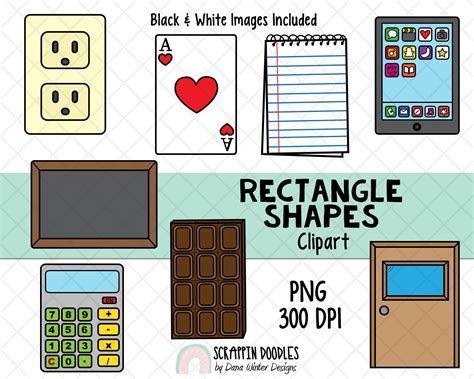 Shapes Clip Art Real Life Rectangle Shapes Clipart Geometric Shapes 3D ...