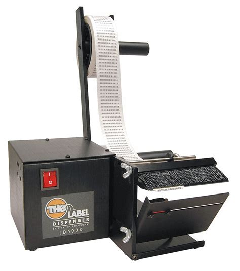 Automatic Label Dispenser, For Max. Label Width 4 1/2 in - Grainger