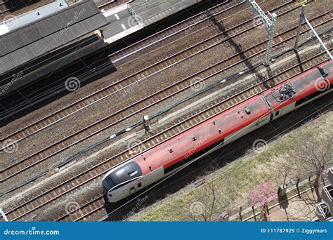 Train Running through Station in Japan Editorial Stock Image - Image of ...