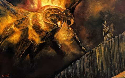 Gandalf Vs the Balrog Signed Print - Etsy UK