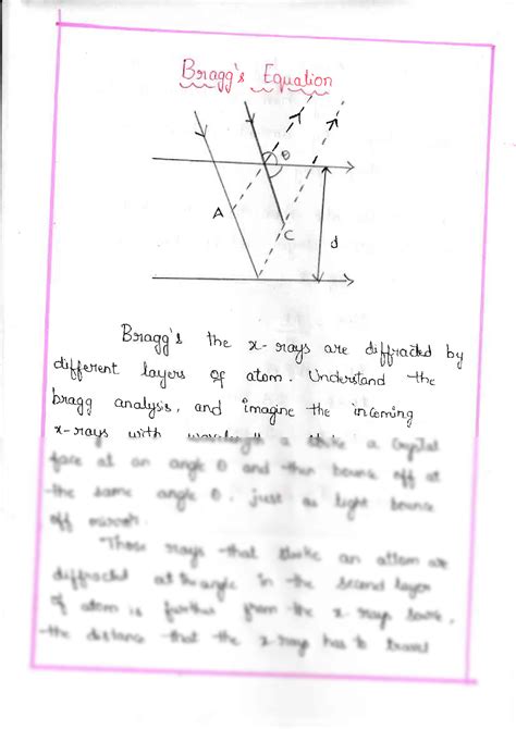 SOLUTION: Bragg s equation - Studypool