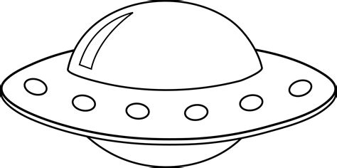 Space Ship Clip Art Black And White