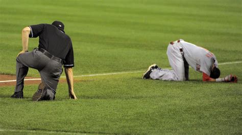 Umpire injured after collision with Cincinnati Reds' Billy Hamilton ...