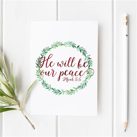 He Will Be Our Peace - Christmas Card – Snow And Company