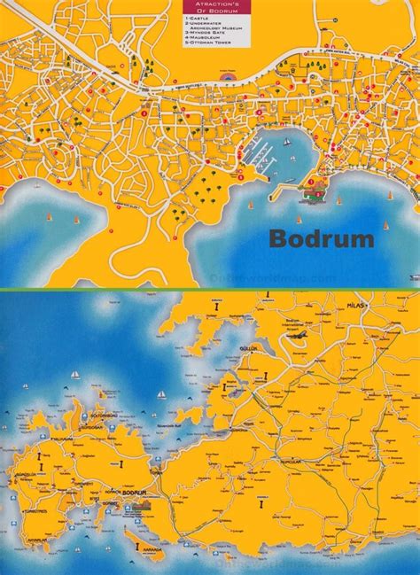 Bodrum Tourist Map