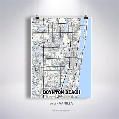 Boynton Beach Map Print Boynton Beach City Map Florida FL | Etsy