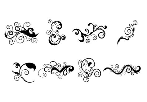 Ornate Scrollwork Set 101450 Vector Art at Vecteezy