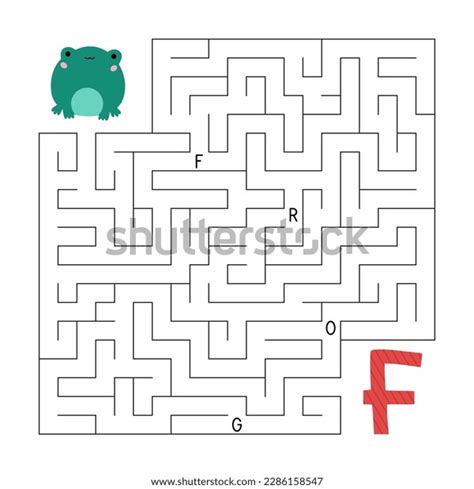 Abc Maze Game Educational Puzzle Kids Stock Vector (Royalty Free ...