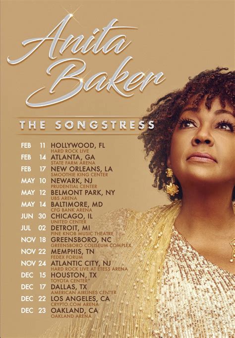 Anita Baker ‘The Songstress’ Tour 2023 - Smooth Jazz and Smooth Soul