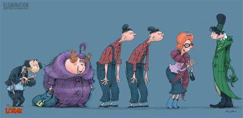 eric guillon: The Lorax, some sketches: the Onceler's family